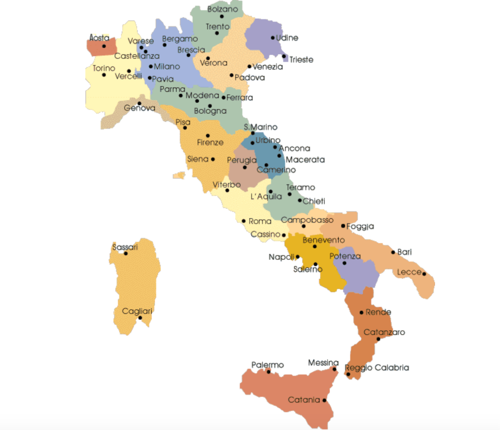 Mappa Università italiane